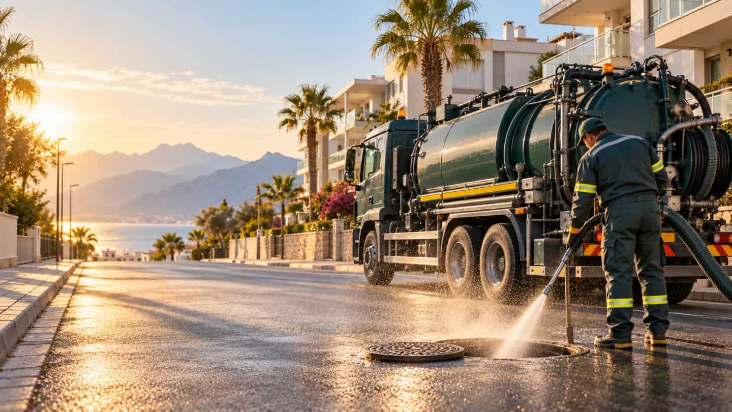 Yüksek basınçlı su ile rögar ve kanal hattı yıkama